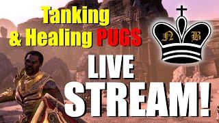 ESO - Nord Bytes Live Stream - Tanking and healing PUG dungeons