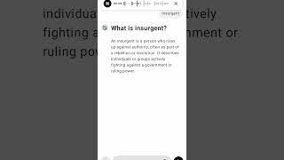 What is insurgent?