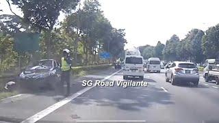 21jun2025  sle driver of toyota altis running away from officers after an accident