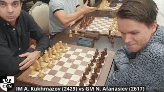 IM All IN (2429) vs GM N. Afanasiev (2617). Chess Fight Night. CFN. Blitz