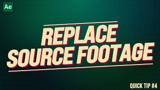 Replace Source Footage in After Effects | Adobe Tutorial