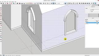 SketchUp Церковь 3 Окна часть 2