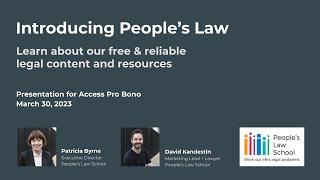 How People's Can Help: Access Pro Bono
