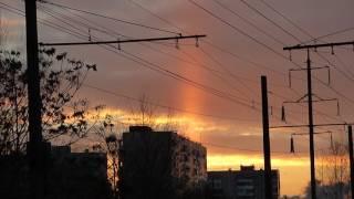 Солнечный столп Запорожье Бородинский утро  - 20 #BZYar Light pillar