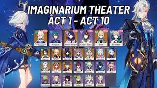 New Imaginarium Theater Act 1 - Act 10 | Visionary Mode | Full Stars & Gameplay | Genshin Impact 5.2