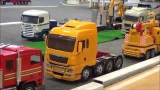 RC Trucks @ leyland. Rc Hydraulics Tamiya Rc semi Trucks in action June 2014.