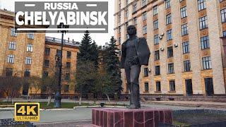 4K RUSSIA Chelyabinsk | Monument to Kurchatov | Stadion Yelesinoy | South Ural State University