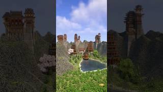 Minecraft Japanese Mountain Temple Build Timelapse 