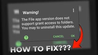 How to fix "The File app version does not support grant access to folders." | Zarchiver Tutorial