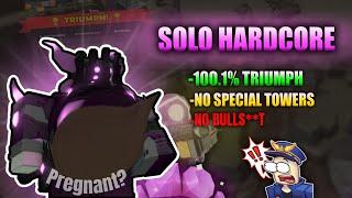 HOW TO SOLO HARDCORE IN TDS (100.1% UPDATED Win Strategy) (ROBLOX)