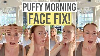 HOW TO FIX A PUFFY FACE IN THE MORNING | FACIAL MASSAGE & EXERCISE ️
