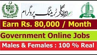 Earn Online Rs. 80000 per Month - Online Earning Jobs  Erozgaar Training By Government of Pakistan