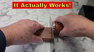 How to sharpen a knife using this Rolling Knife Sharpener