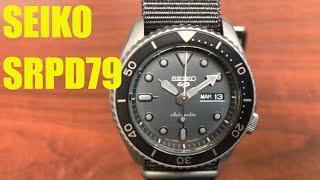 Seiko 5 Diver's Automatic All Black Steel Watch SRPD79K1 SRPD79