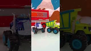 Big Rig Blaze DUMPS Snow on Crusher & Zeg! #Shorts