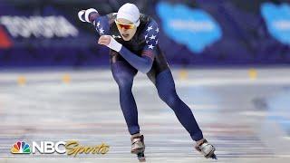 17 year old Jordan Stolz wins 500m to clinch 2nd Olympic spot | NBC Sports