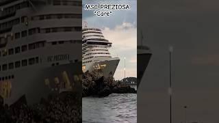 MSC PREZIOSA Santos cruise ship #crash stone #biggestship @naviodecruzeiroenovidades #shorts