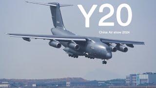 PLAAF Y-20 China Air show 90 degree vertical dive Afghan-style landing!