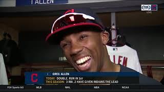 Greg Allen critiques Jake Bauers's diving catch | INDIANS-BLUE JAYS POSTGAME