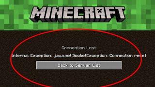 How To Fix Connection Reset Error In Minecraft 1.18.1 Internet Expection java net socketexception 22