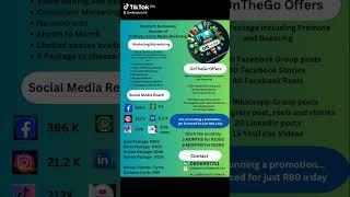 Book your spot today... Contact OnTheGo Social Media Marketing today 0606997711