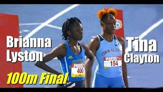 Tina Clayton | Brianna Lyston Intense Battle in Girls 100m Class 1 FINAL | ISSA/Grace Champs 2022