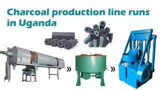 Charcoal production line runs in Uganda | shuliy company charcoal machine export and installation