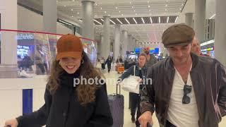 Burak Deniz and Su Burcu Yazgı Coşkun Answered Journalists' Questions at the Airport