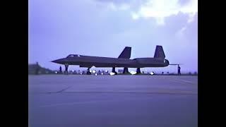 SR-71A Blackbird evening launch Okinawa late 80's (HD)