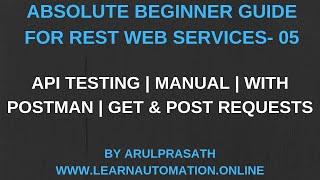 Web services | REST | 05 | Manual API Testing | POSTMAN | Practical | GET | POST | Tamil