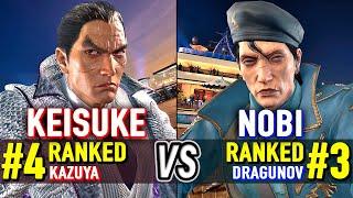 T8  KEISUKE (#4 Ranked Kazuya) vs NOBI (#3 Ranked Dragunov)  Tekken 8 High Level Gameplay