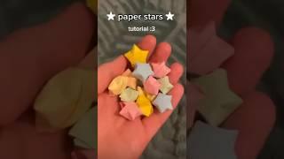 Paper stars tutorial :) #asthetic #art #tutorial #shorts