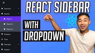 React Sidebar with Dropdown Menu Tutorial - Create Sub Navigation