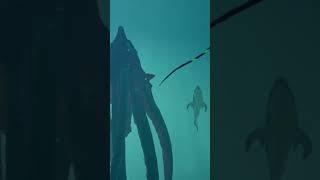 Sea of Thieves Kraken and Megalodon underwater view