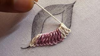 Marvelous leaf hand embroidery|hand embroidery design|how to start embroidery|embroidery channel