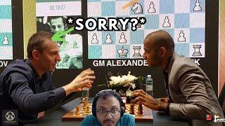 Grischuk has something to tell Arjun after the game | Satty Zhuldyz Rapid 2023