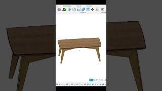 Fusion 360 table model #fusion360 #3d #woodworking #table #shorts
