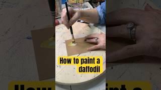 How to paint a daffodil video tutorial on my YT channel #teresasartspot #shortsfeed #shortsvideo