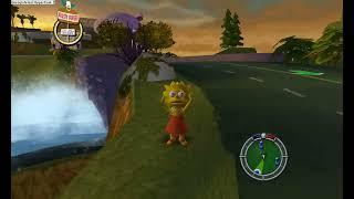 simpsons hit and run clip glitch while milhouse gets ran over