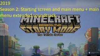 Minecraft Story Mode Season 2: Starting screen and main menu + main menu extended soundtrack