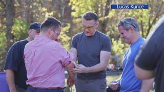 U.S. Senator candidate Lucas Kunce talks about firearm incident during Missouri campaign stop