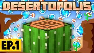 Minecraft Desertopolis | A DESERT SURVIVAL MODPACK WITH THIRST & HEAT! #1 [Modded Desert Survival]