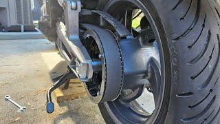 How to tighten/align the drive belt on a Kymco AK 550. USA