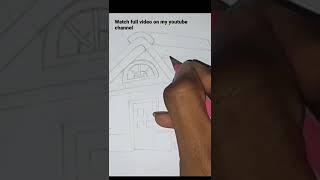 how to draw house in nature #short #drawing #skeching #abhishek drawing academy