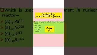 Chemistry MCQs for MDCAT 2022 Preparation | #loveringtone #mcatchemistrylectures #chemistry #shorts