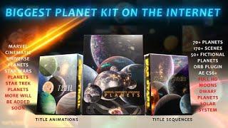 Biggest Solar System Kit On The Internet V7 , collection of Planets and Galaxy After Effects Project