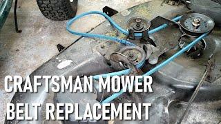 [QUICK FIX!] Craftsman riding mower belt replacement and deck leveling