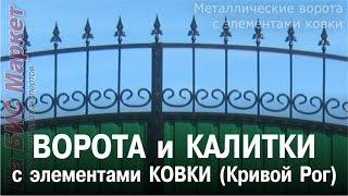 Ворота и калитки с элементами ковки: цена, фото (Кривой Рог)