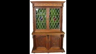 Stunning Antique Bookcase with Glass Doors | Vintage Find