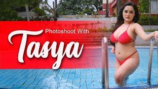 Photoshoot with TASYA | model cantik berbikini merah selalu istimewa keren